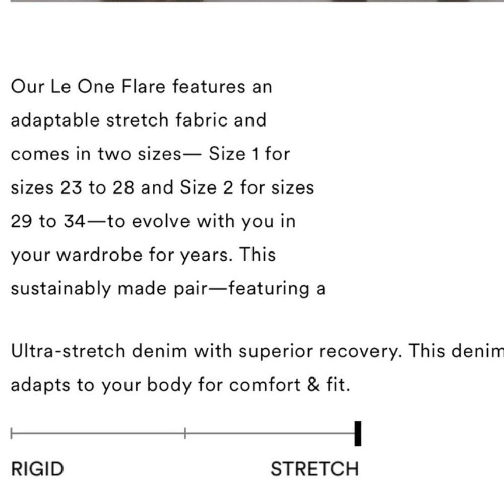 Frame Denim Le One Flare Jean 2 29-34 Adaptable Keller High Rise Stretch Retro - Picture 7 of 9